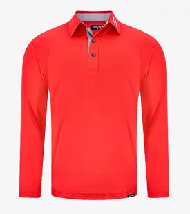 LONG SLEEVE TOUR POLO RED