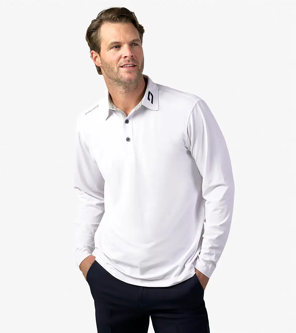 LONG SLEEVE TOUR POLO WHITE