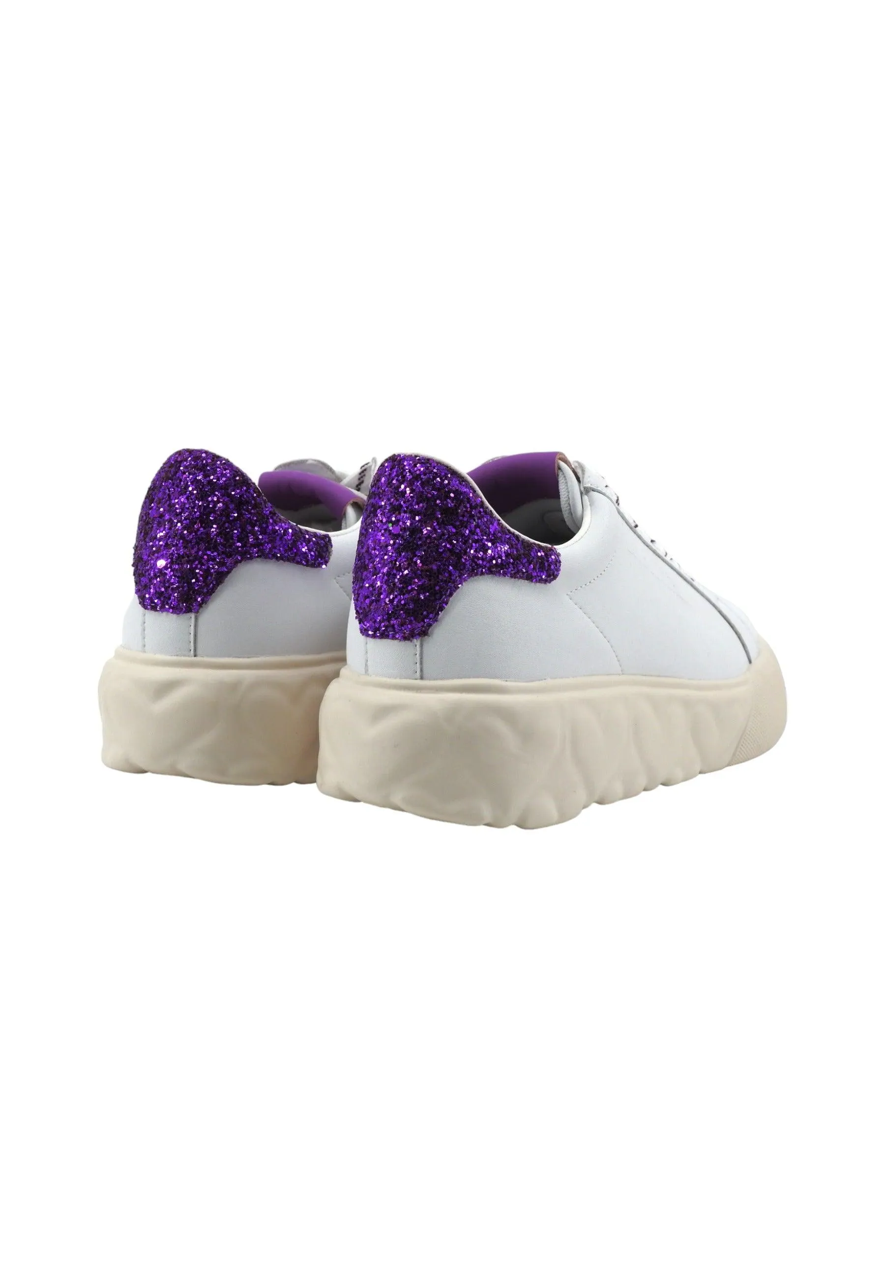 LOVE MOSCHINO Sneaker Donna Bianco Glitter Iris JA15034G1IIA410B