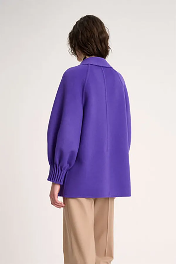 Luisa Spagnoli SILLABE PURPLE PEA COAT