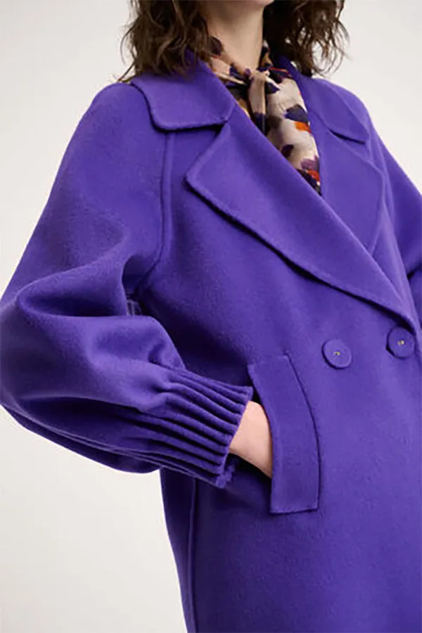 Luisa Spagnoli SILLABE PURPLE PEA COAT