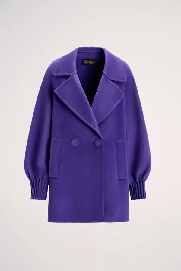 Luisa Spagnoli SILLABE PURPLE PEA COAT