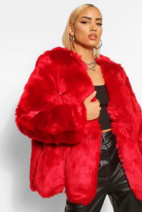 Luxe Panelled Faux Fur Coat