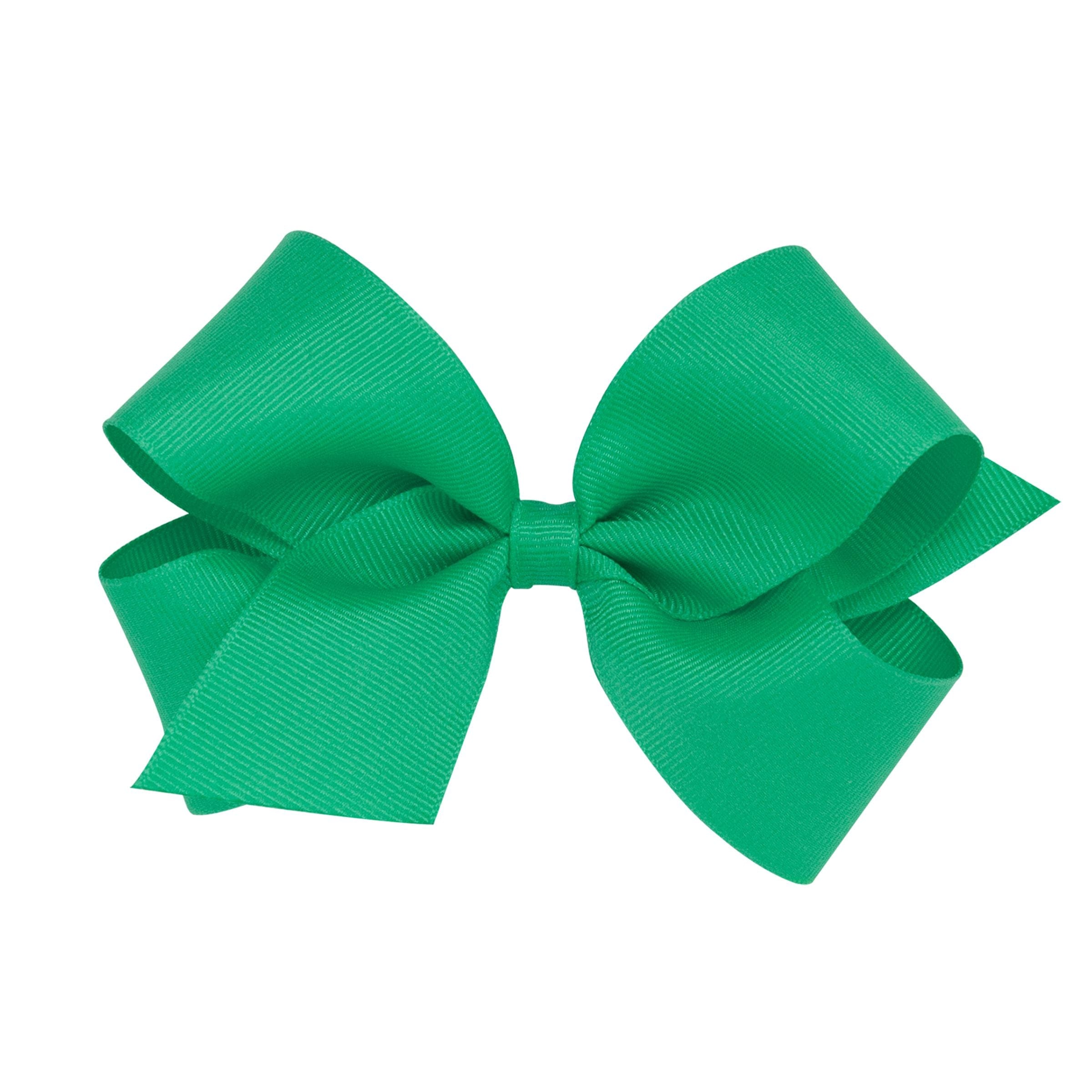 Medium Classic Grosgrain Hair Bow- Fern Green