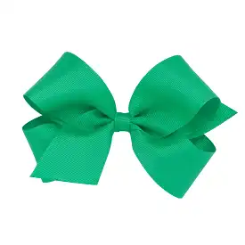 Medium Classic Grosgrain Hair Bow- Fern Green