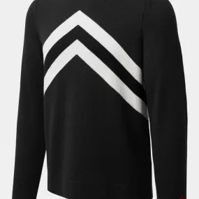 Mens Chevron Stripe Crewneck Sweater