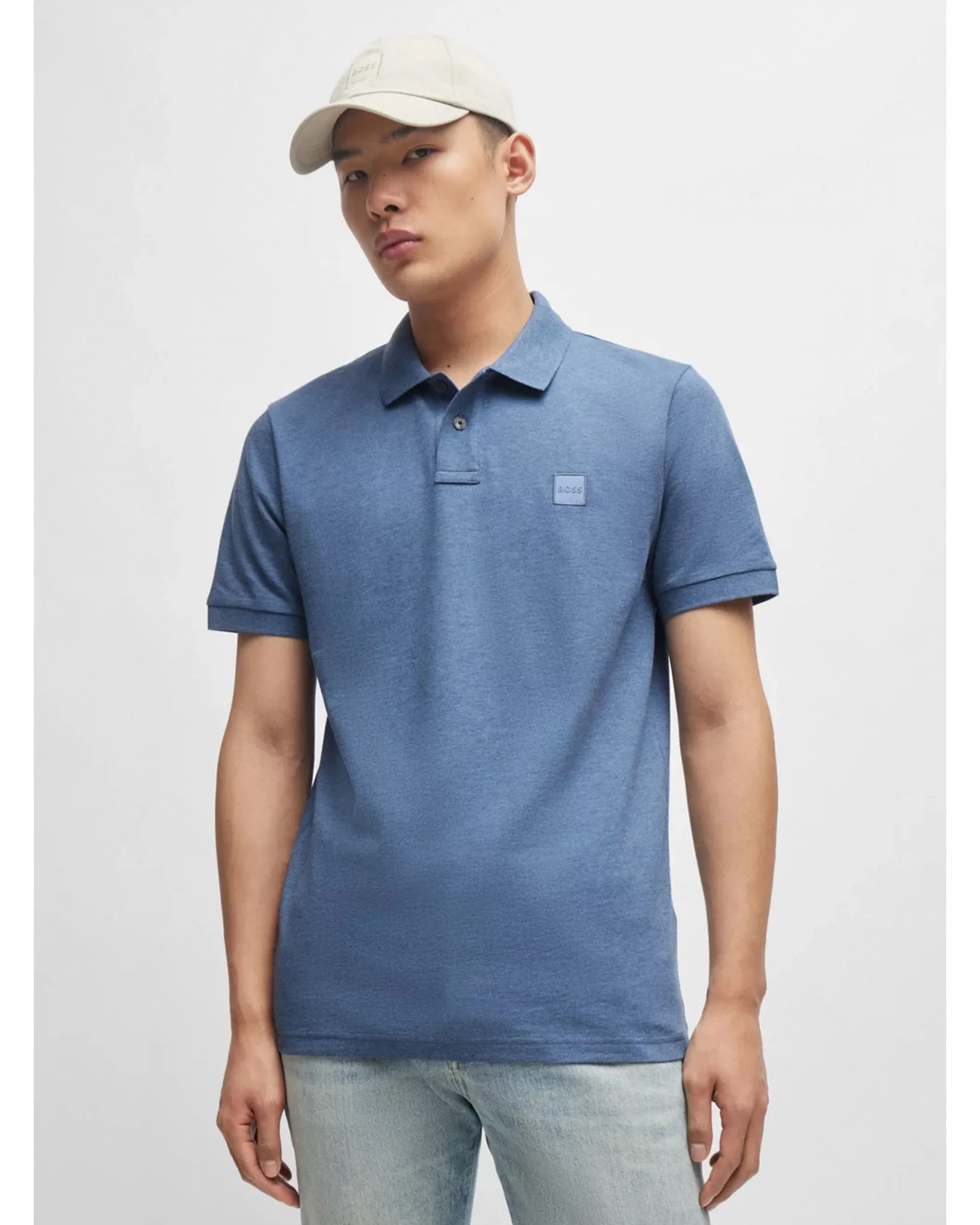 Mens Passenger Polo Shirt Open Blue