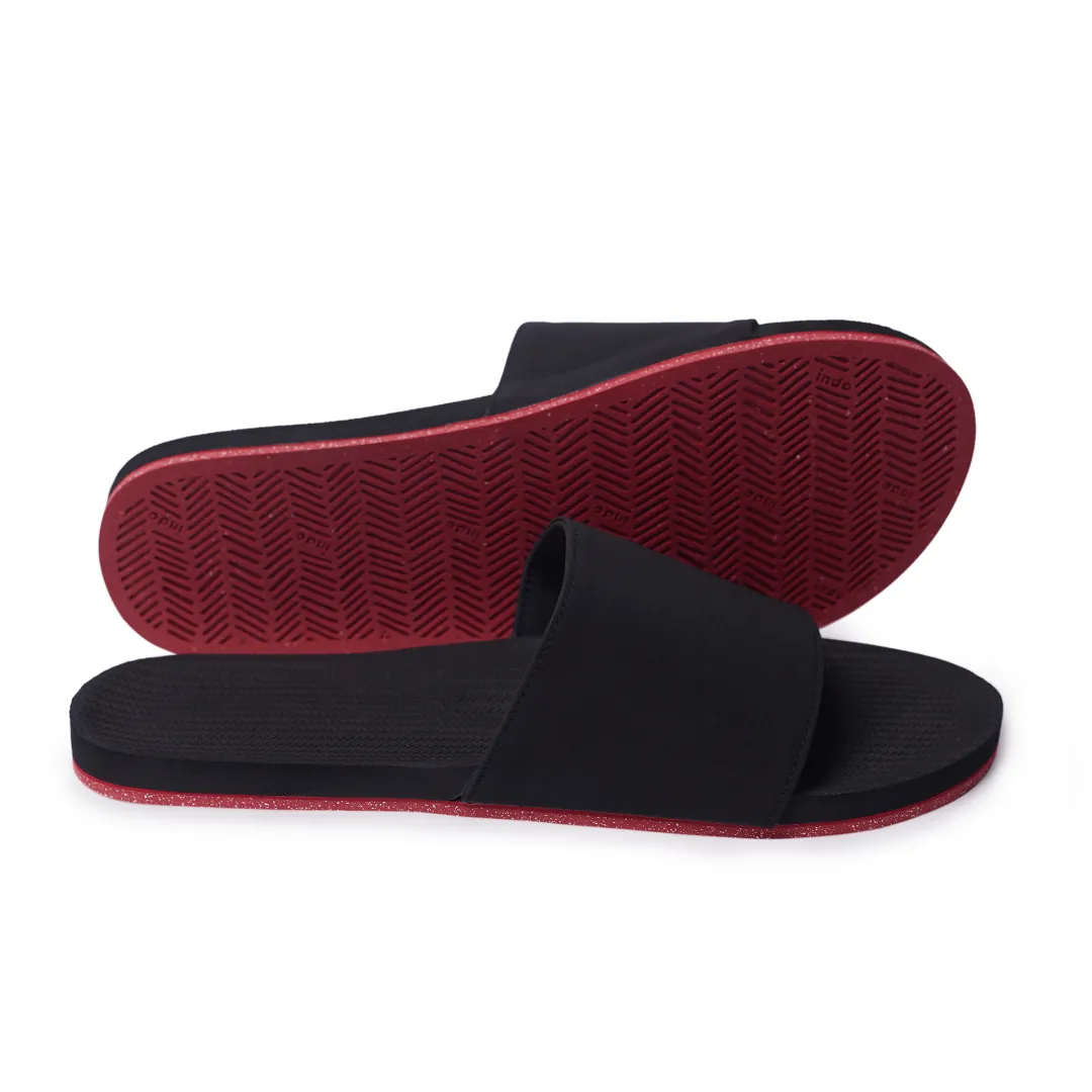 Men’s Slide Sneaker Sole - Red Sole/Black