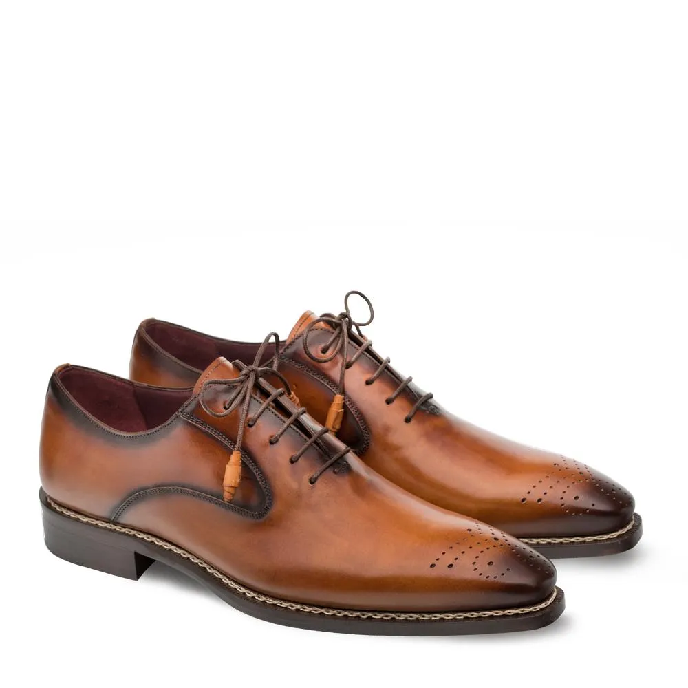 Mezlan 9641 Gavino Men's Shoes Cognac Calf-Skin Leather Oxfords (MZS3246)