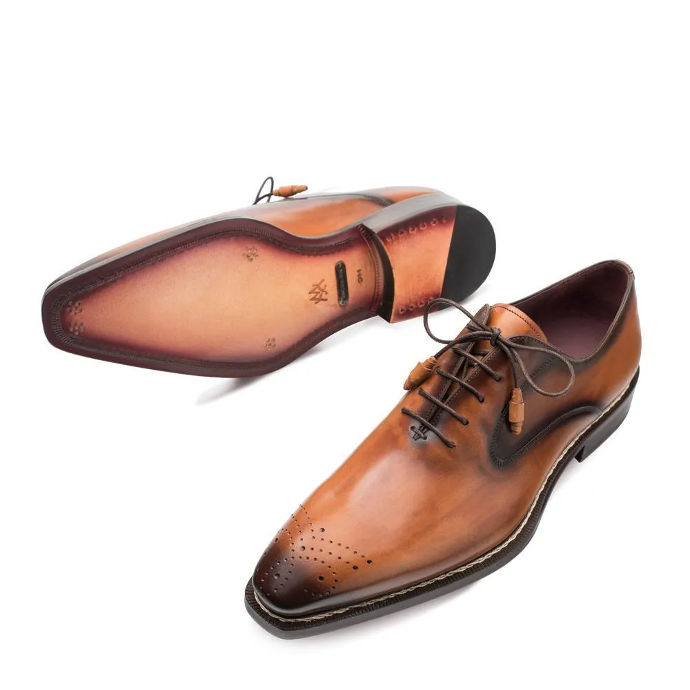 Mezlan 9641 Gavino Men's Shoes Cognac Calf-Skin Leather Oxfords (MZS3246)