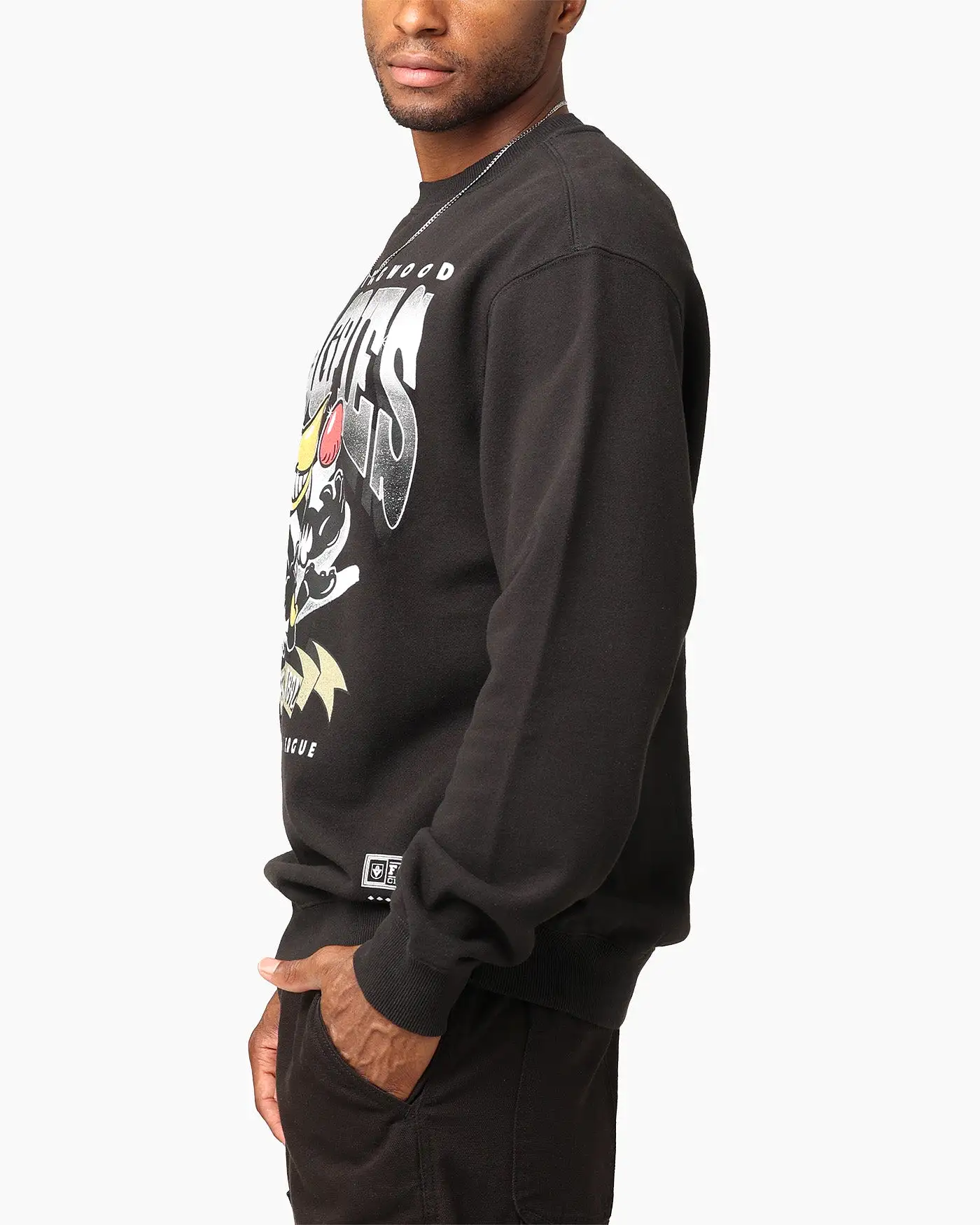 Mitchell & Ness Collingwood Magpies Character Crewneck Faded Black