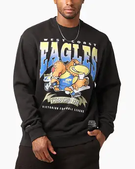 Mitchell & Ness West Coast Eagles Character Crewneck Faded Black