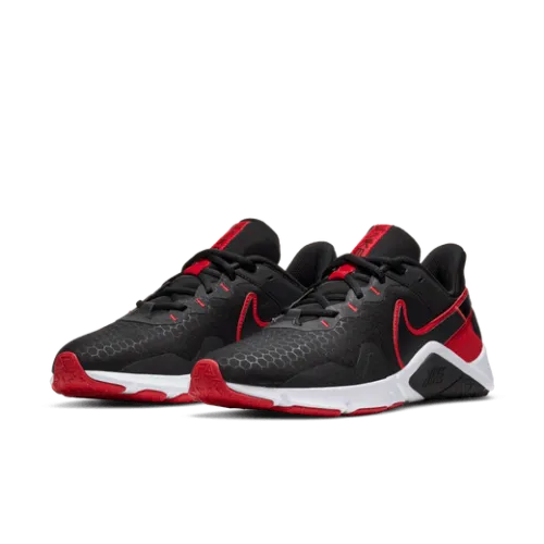 Nike Legend Essential 2 Black / Red - White  The Nike Legend Essential 2 comes equipped with a flat, stable heel, flexibility un