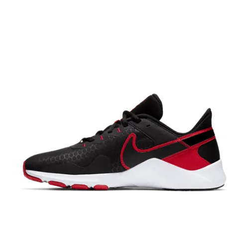 Nike Legend Essential 2 Black / Red - White  The Nike Legend Essential 2 comes equipped with a flat, stable heel, flexibility un