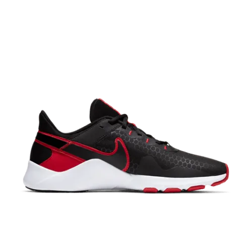 Nike Legend Essential 2 Black / Red - White  The Nike Legend Essential 2 comes equipped with a flat, stable heel, flexibility un