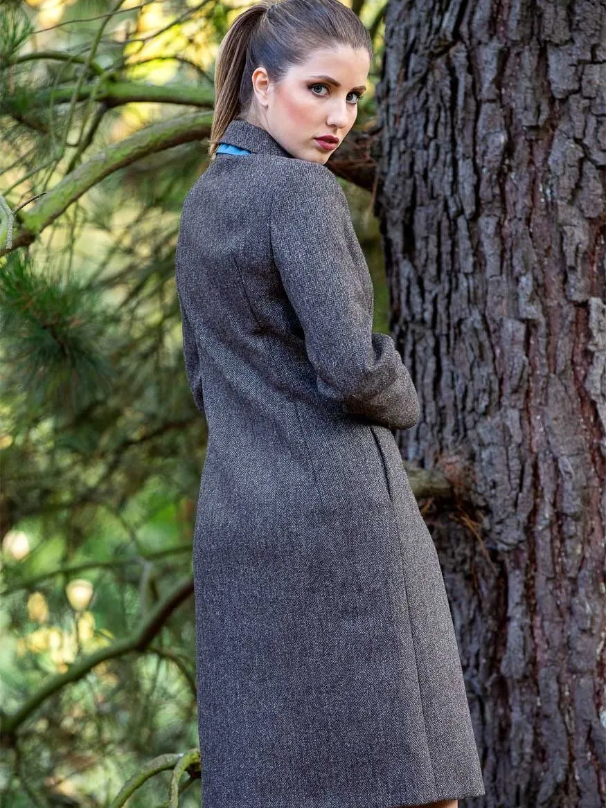 Organic Tweed Wool Coat