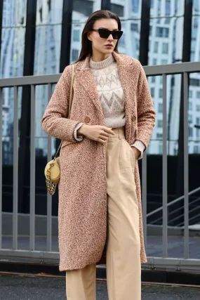 Oversize Long Boucle Coat