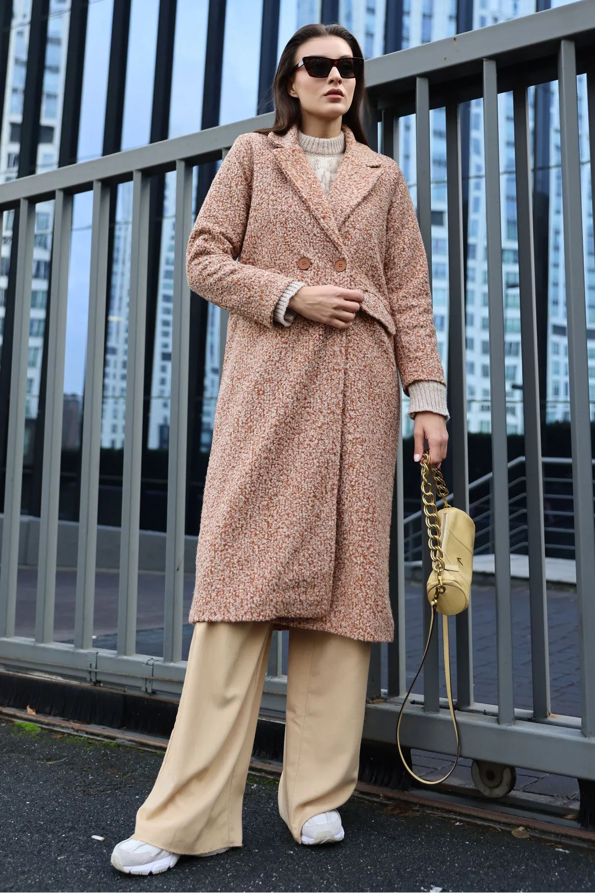 Oversize Long Boucle Coat