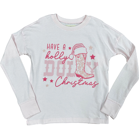 Paper Flower Have a Hello Dolly Christmas Glitter Tee