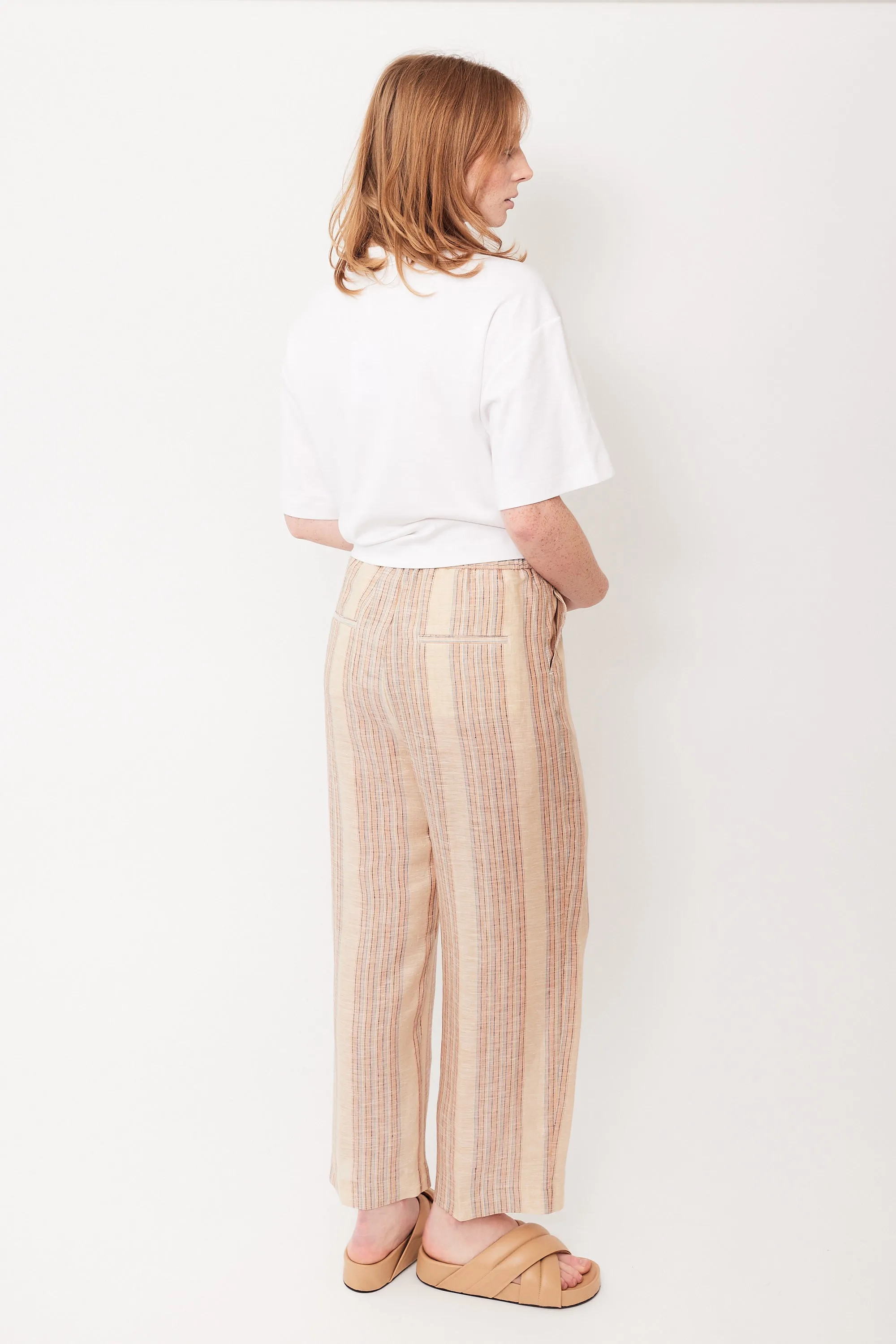 Peserico Multistriped Light Linen Pant