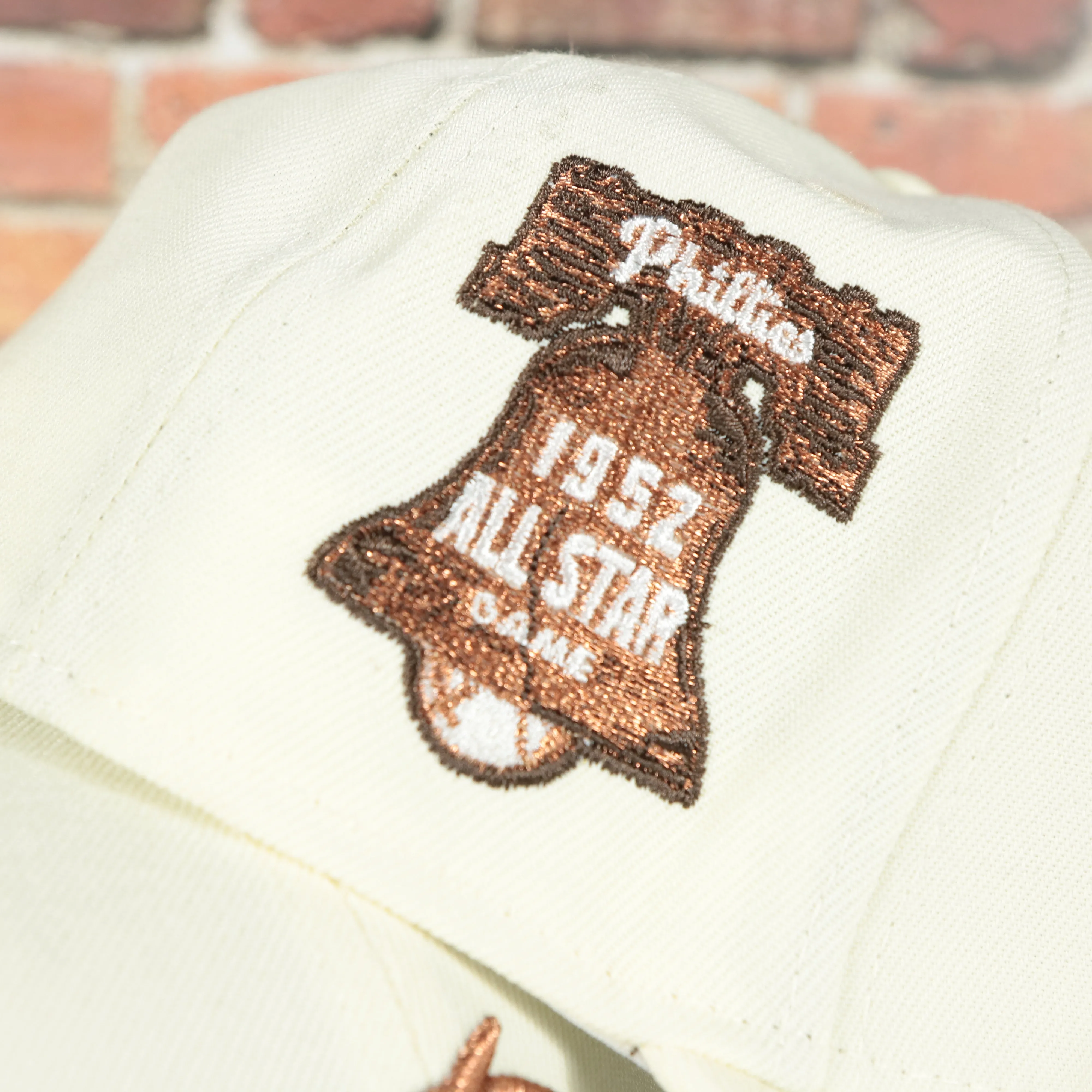 Philadelphia Phillies Cooperstown 1952 All Star Game Side Patch Walnut UV 59Fifty Fitted Cap | Milk With Coffee Hoagie Pack