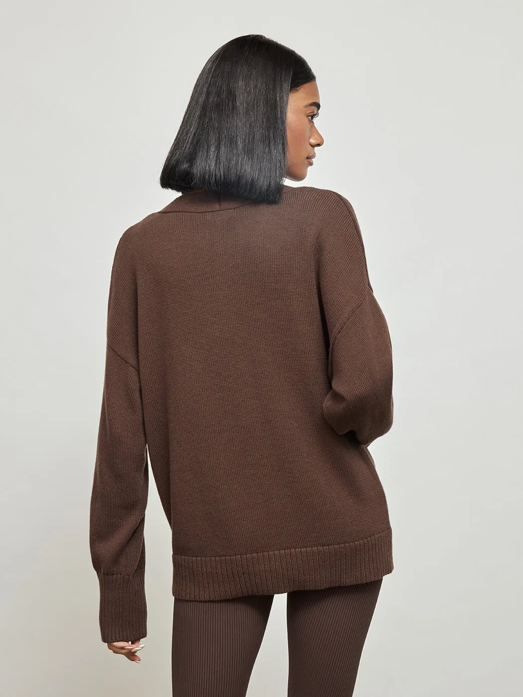 Relaxed Pocket Cardigan - Mink