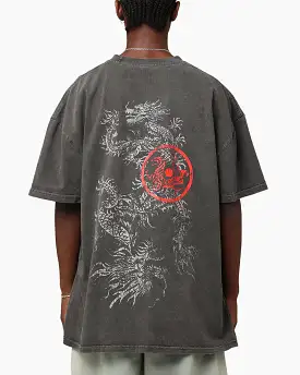 Saint Morta Dragon T-Shirt Black Wash