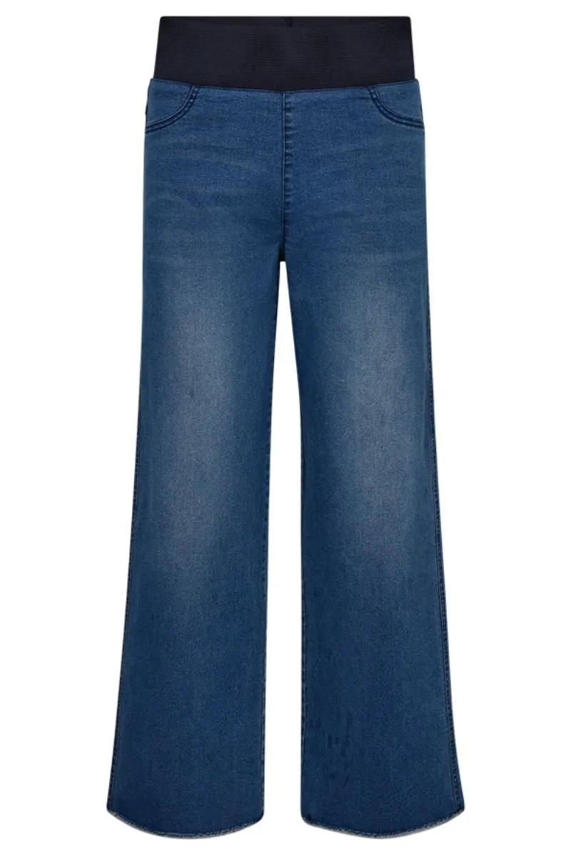 Shantal Pant | Light Medium Blue Denim | Bukser fra Freequent