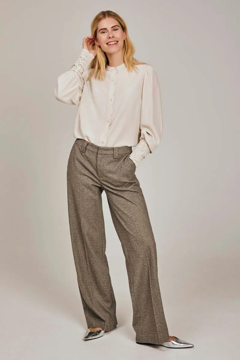 Sillen Pant 203176 | Light Grey Mel. W. Charcoal Me | Bukser fra Freequent