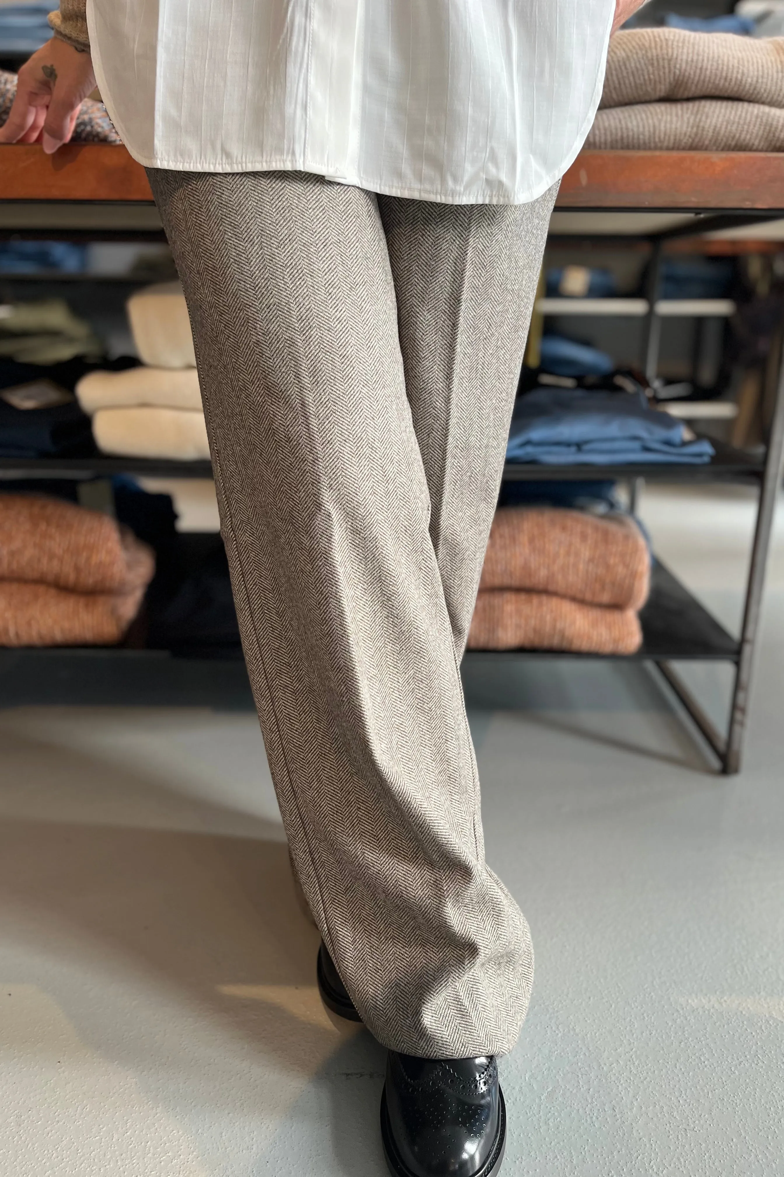 Sillen Pant 203176 | Light Grey Mel. W. Charcoal Me | Bukser fra Freequent