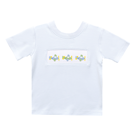 Smocked Tee - Airplanes