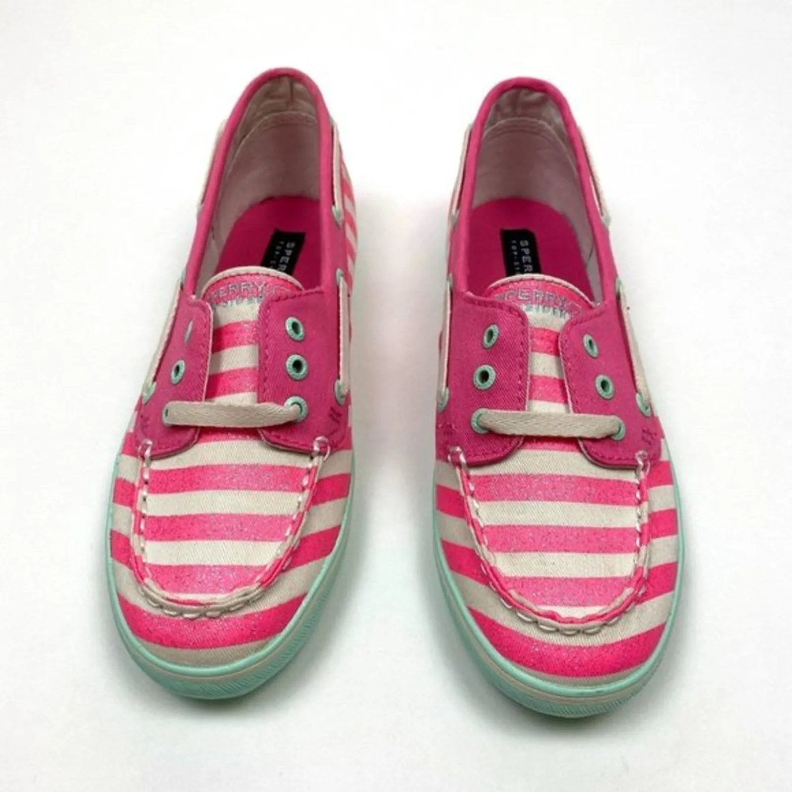 Sperry Topsider Girls Coral Stripe Cruiser 5 NWT