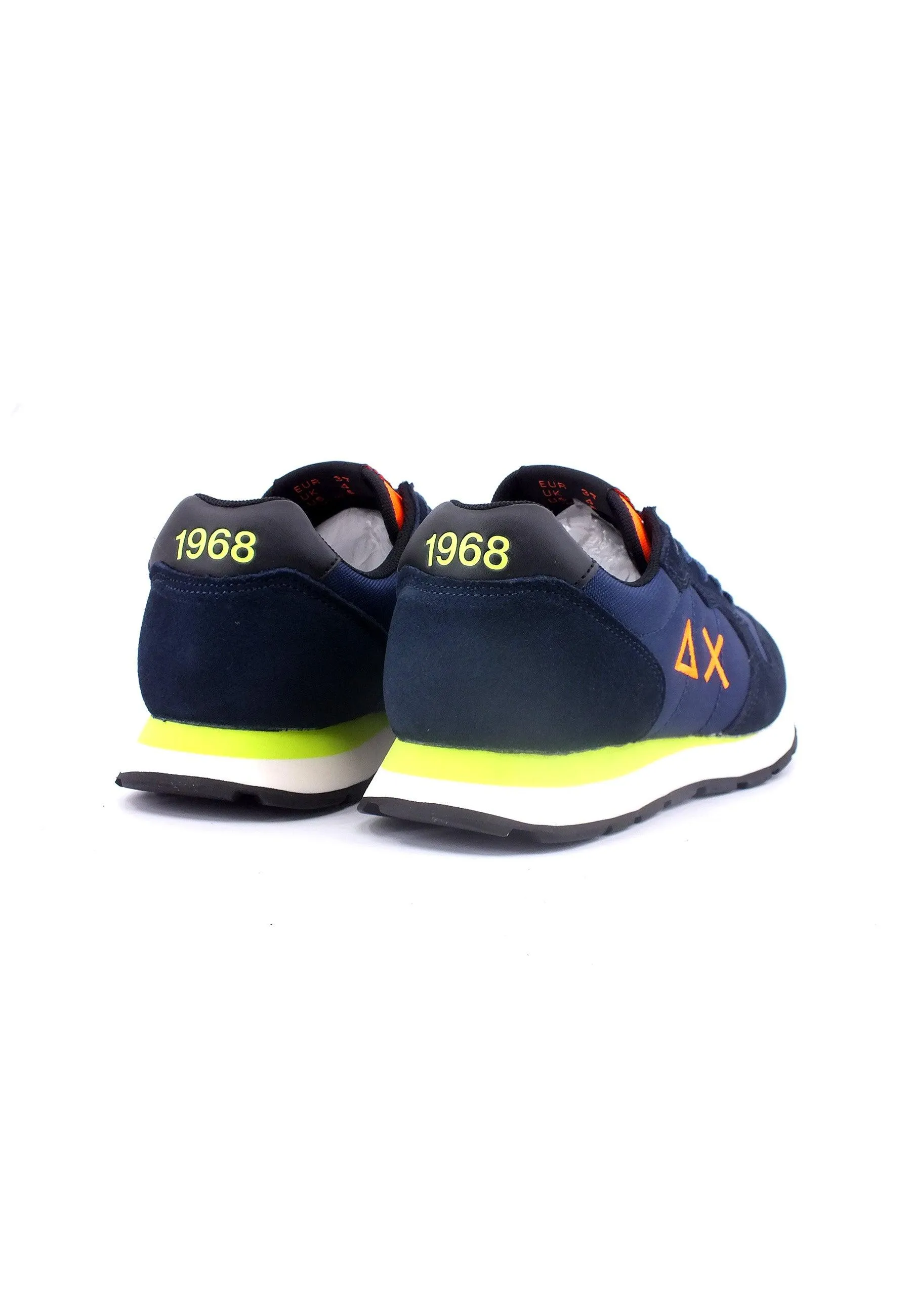 SUN68 Boy's Tom Fluo Sneaker Bimbo Navy Blue Z43302T