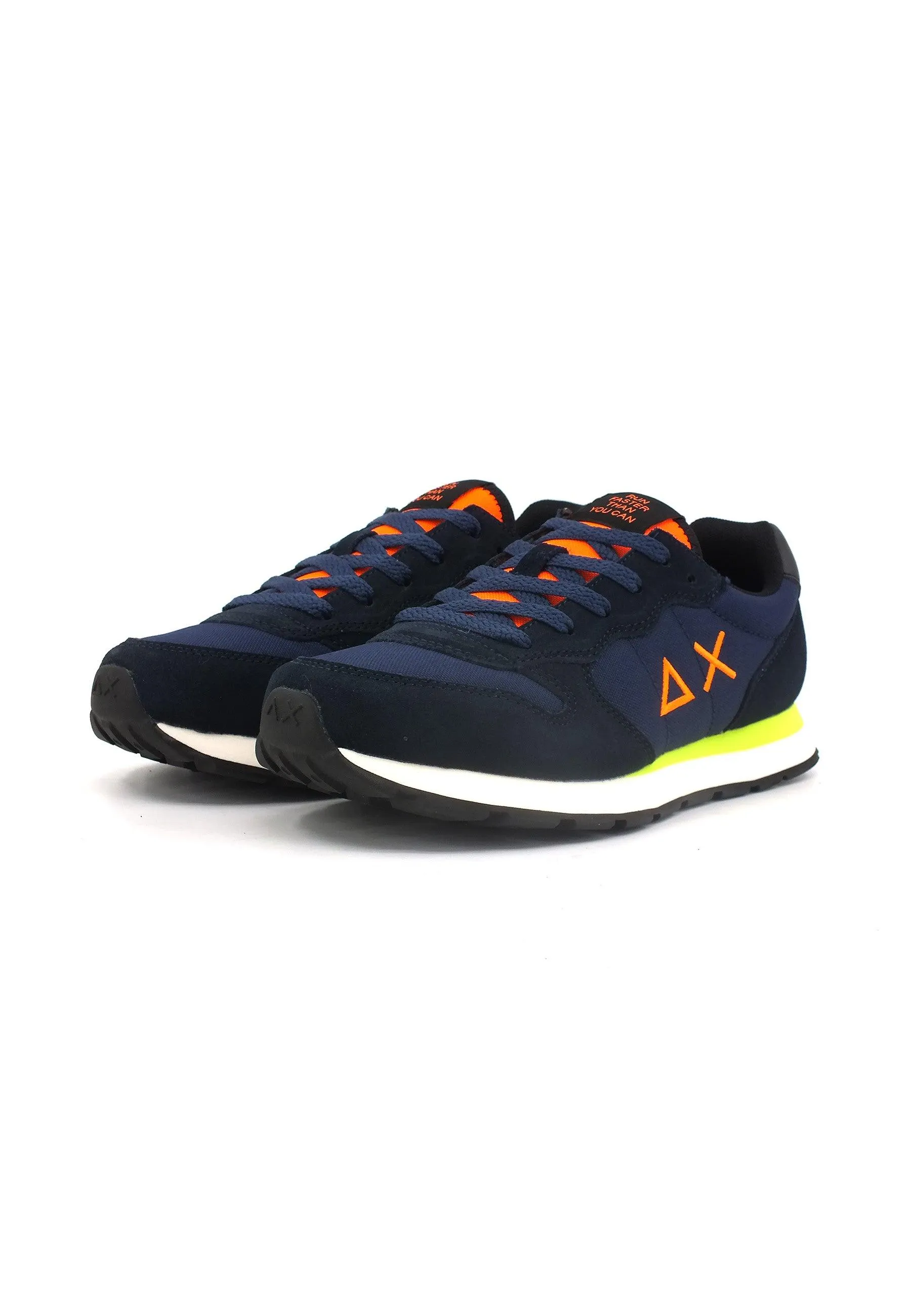 SUN68 Boy's Tom Fluo Sneaker Bimbo Navy Blue Z43302T