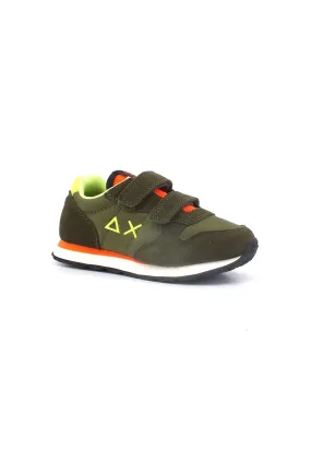 SUN68 Tom Fluo Sneaker Bambino Verde Militare Z33302B