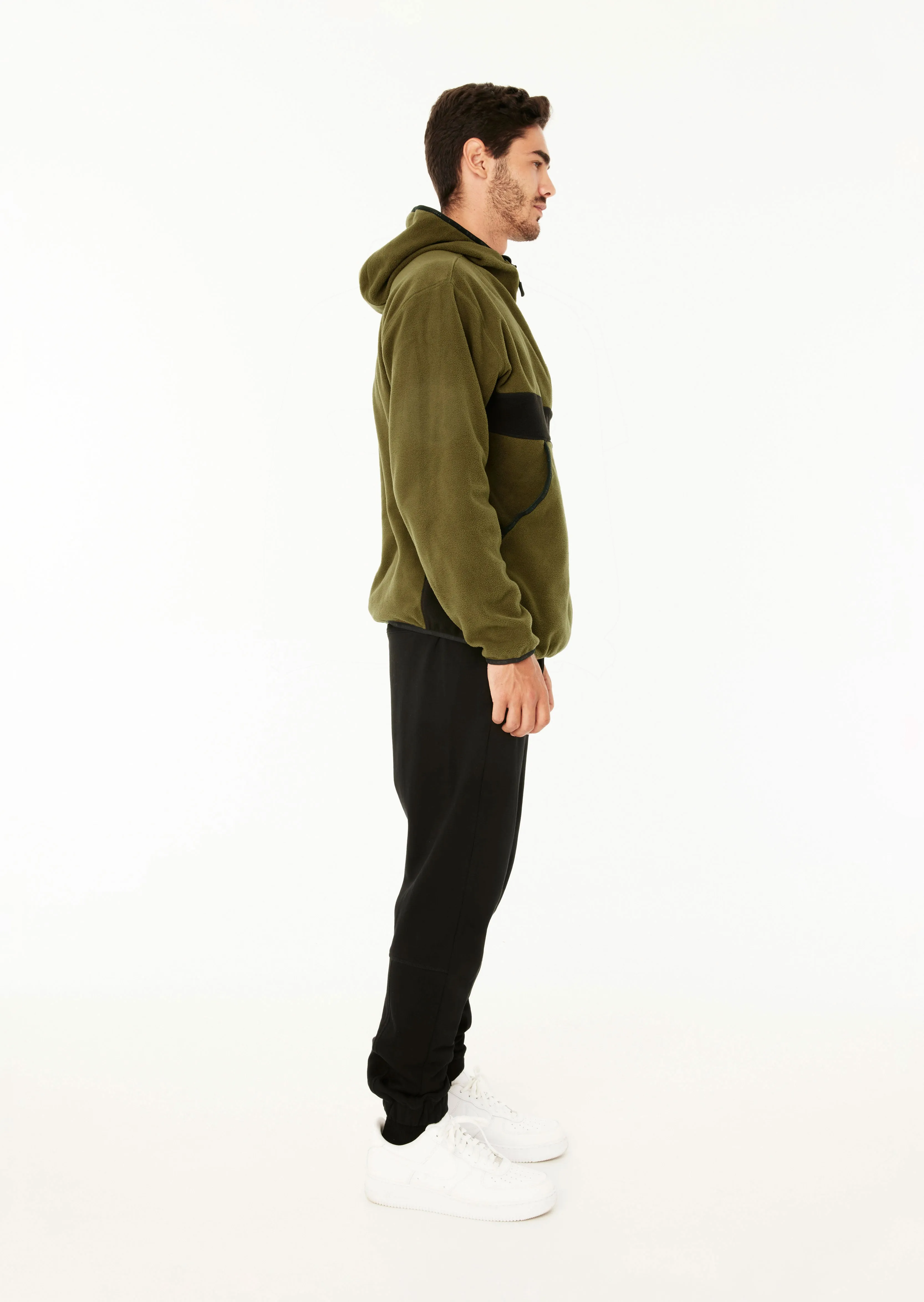 TITLE DEFENCE POLAR FLEECE HOOD IN KHAKI