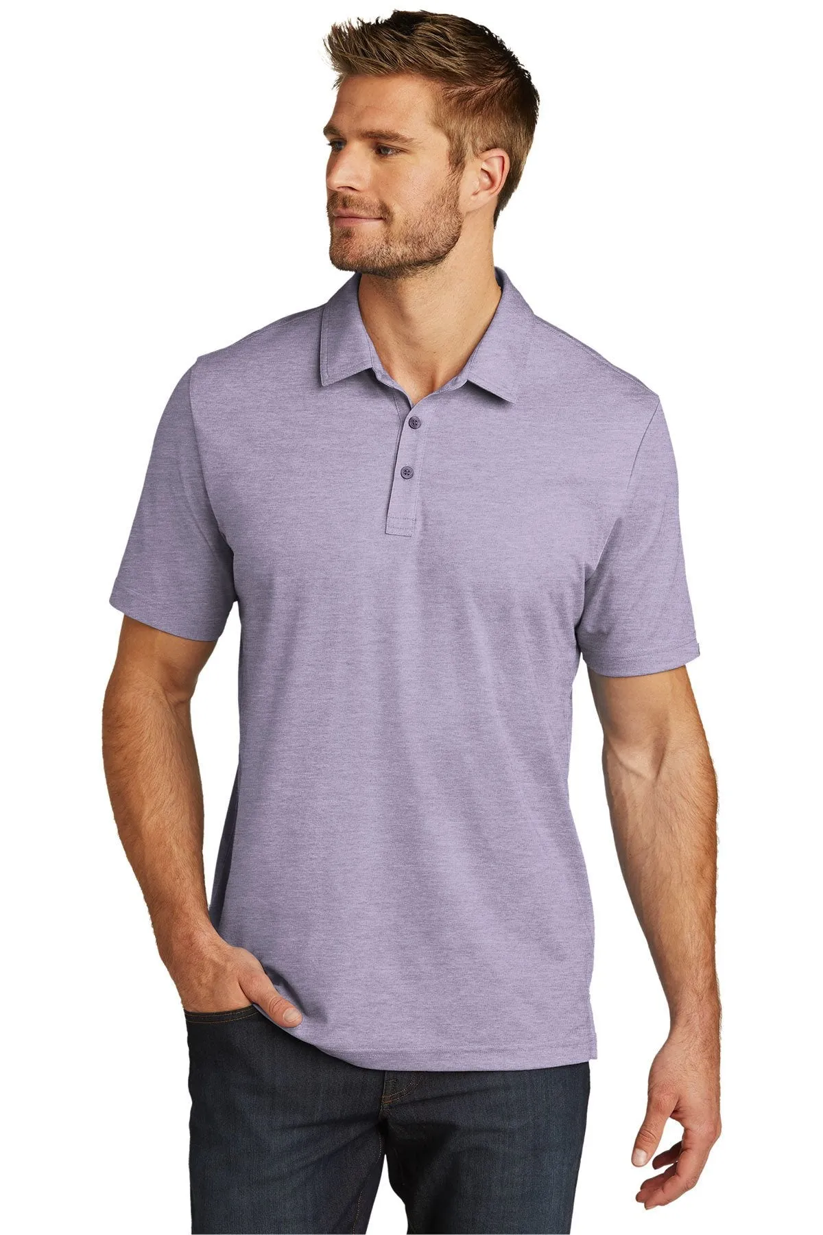 TravisMathew Oceanside Heather Polo TM1MU412 Purple Sage Heather