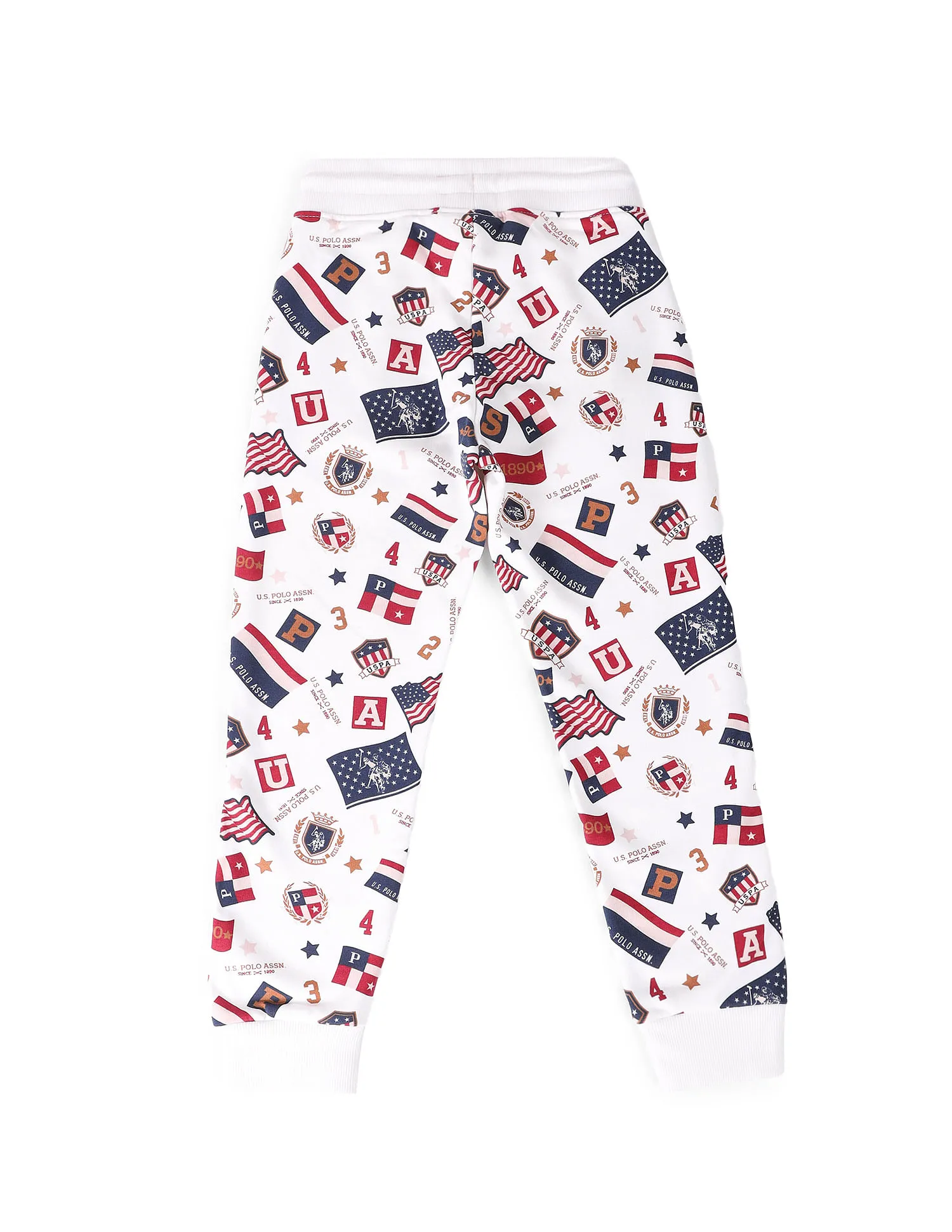 U.S. Polo Assn. Kids Boys All Over Printed Regular Fit Joggers