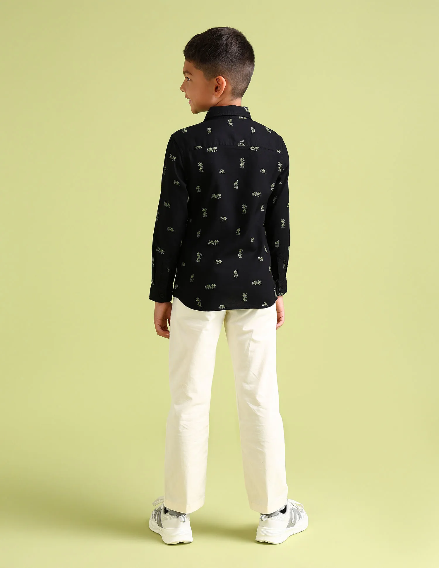 U.S. Polo Assn. Kids Boys Regular Fit All-Over Printed Shirt