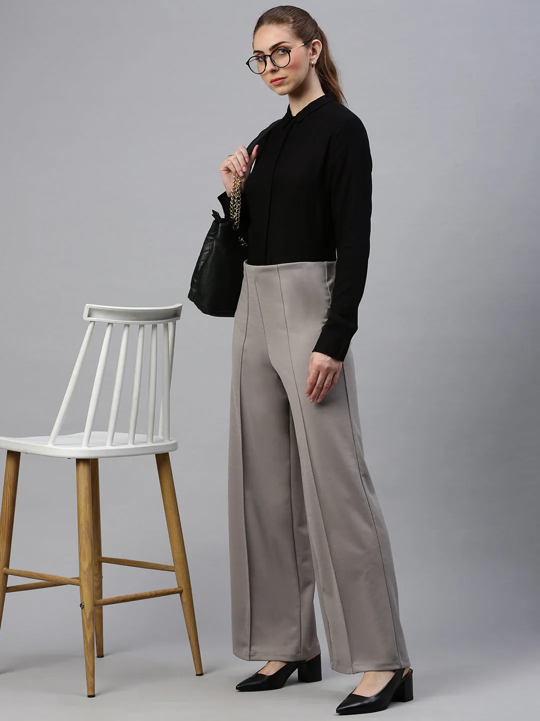 Women Formal Pant Light Oak