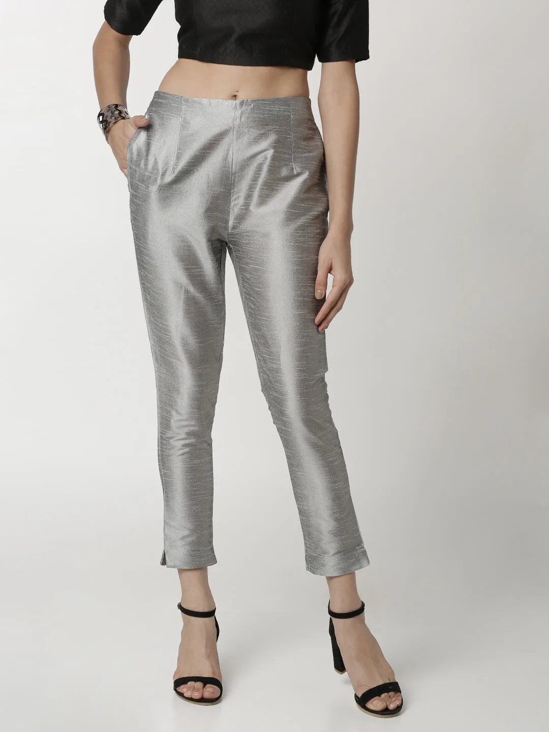 Women's Cigarette Pant Light Grey