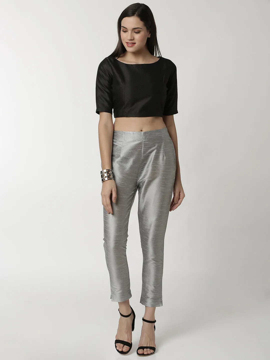 Women's Cigarette Pant Light Grey