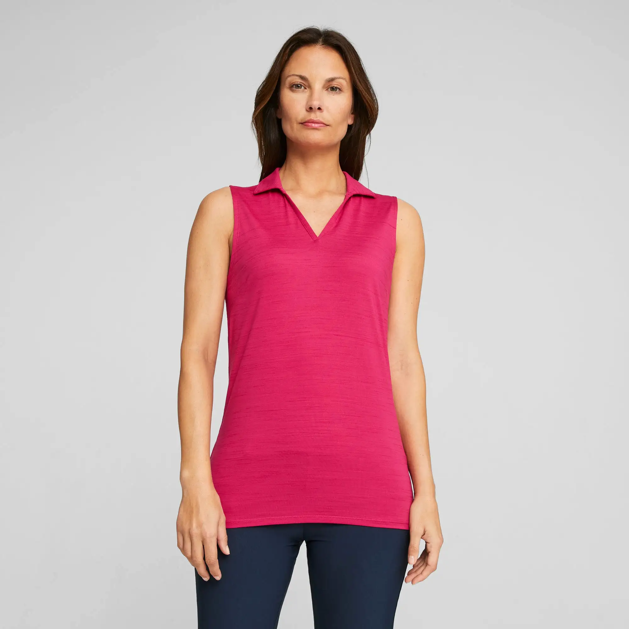 Women's CLOUDSPUN Coast Sleeveless Golf Polo | Pinktastic Heather