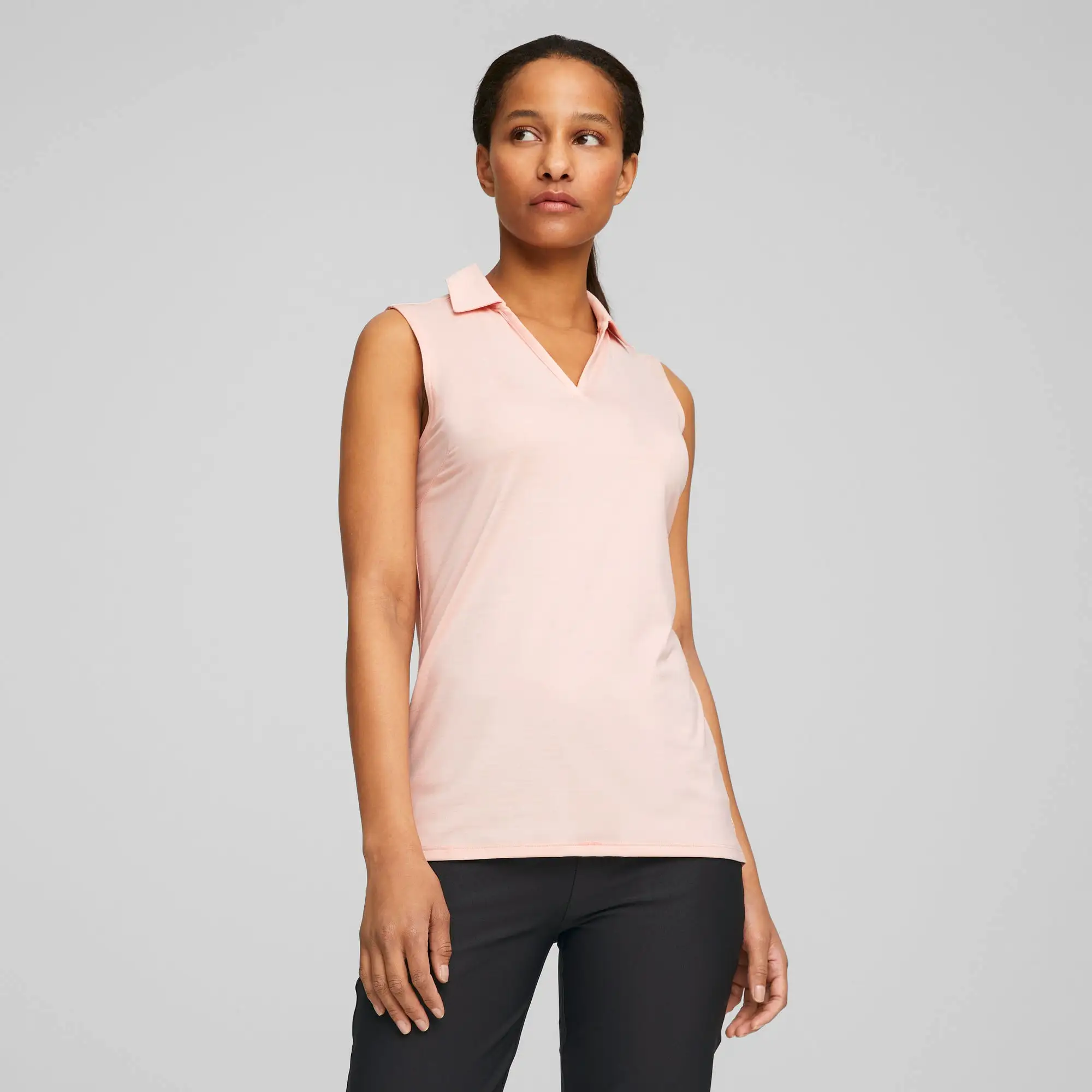 Women's CLOUDSPUN Coast Sleeveless Golf Polo | Rose Dust Heather