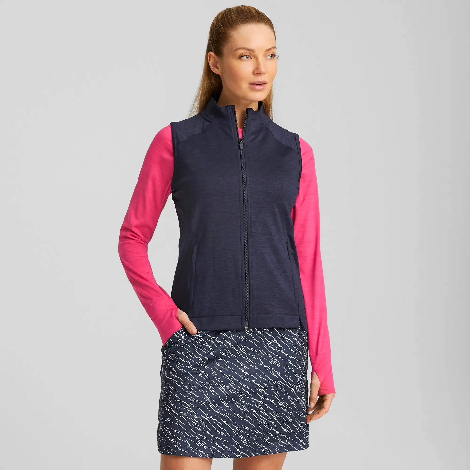 Women's CLOUDSPUN Heather Full Zip Golf Vest