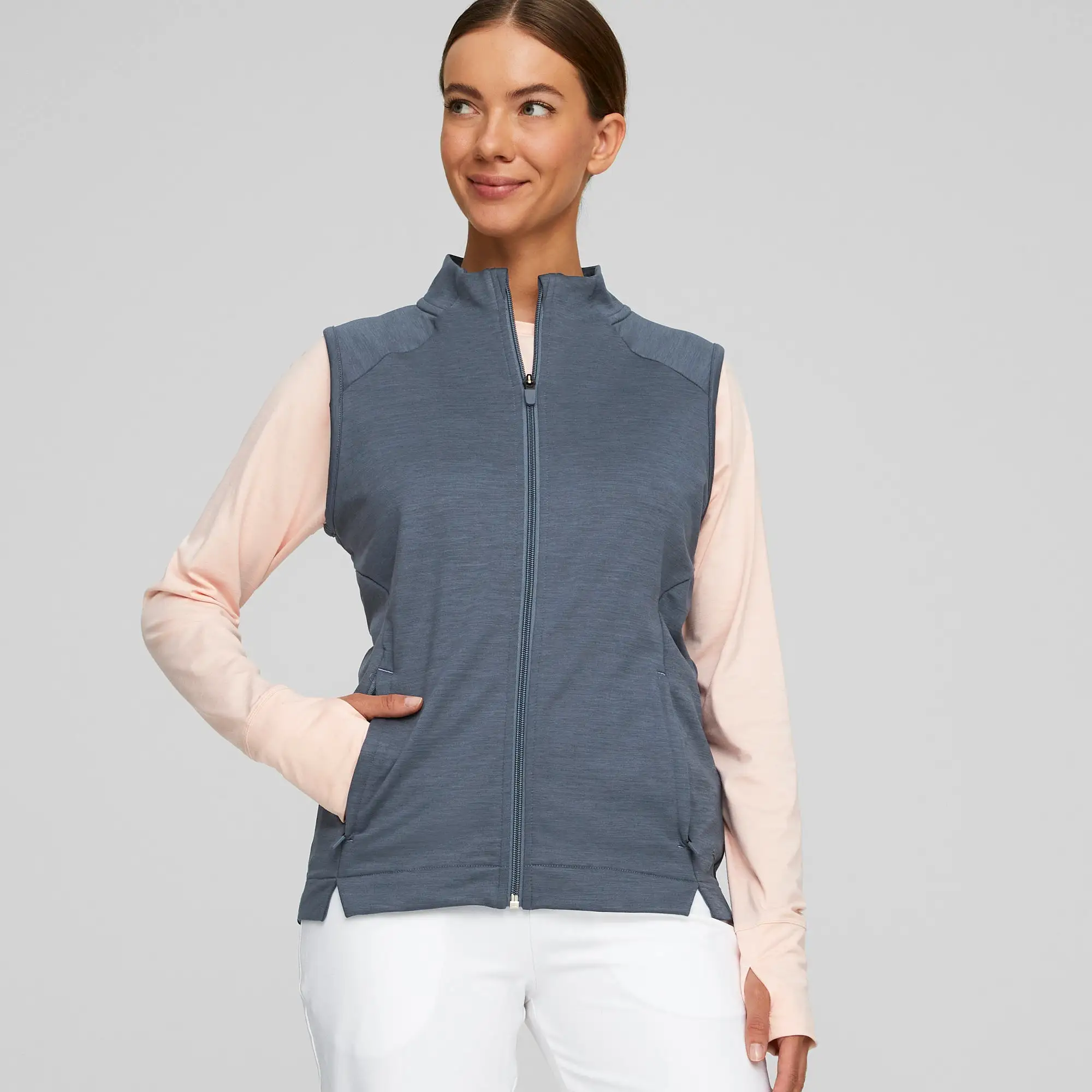 Women's CLOUDSPUN Heather Full Zip Golf Vest