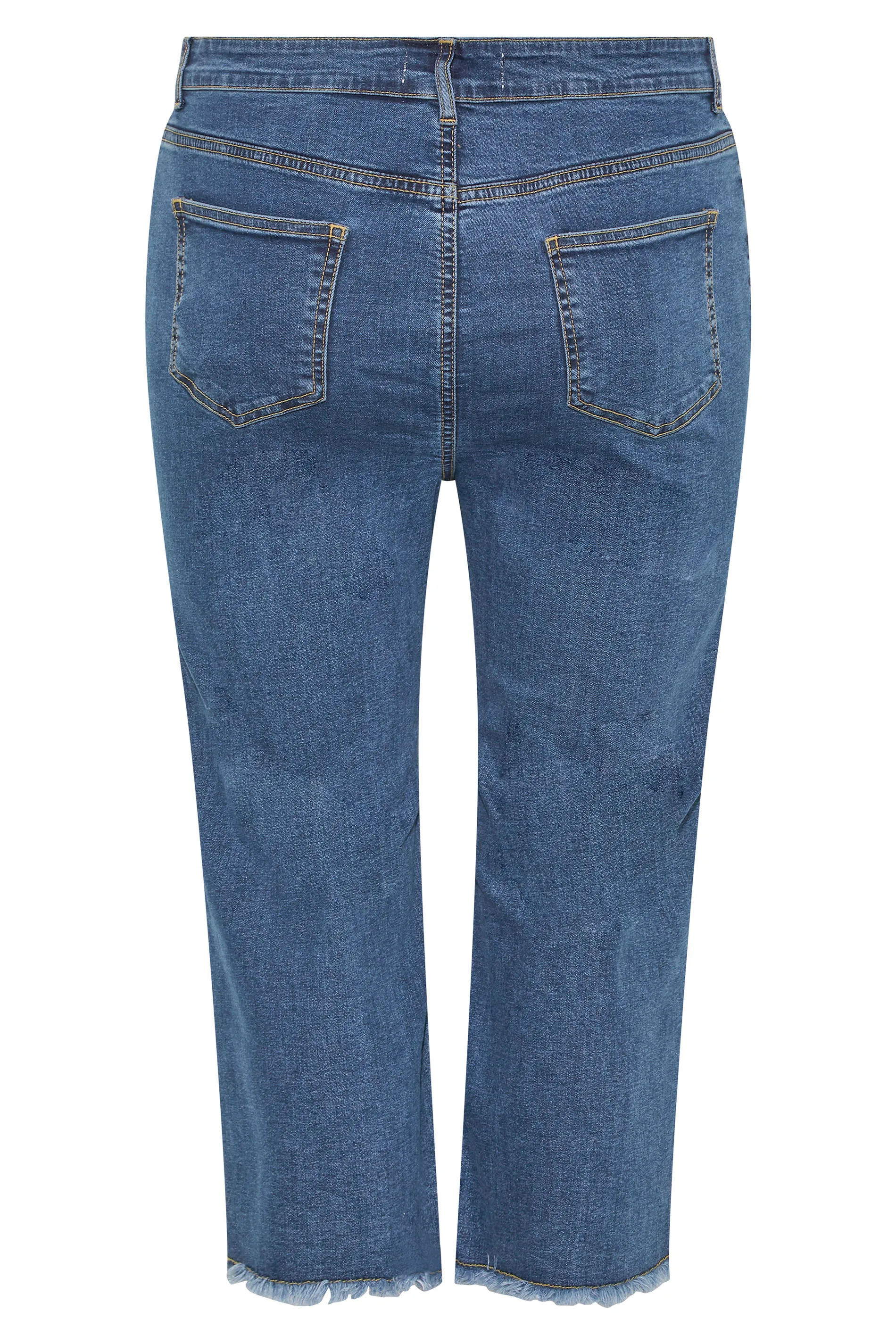 YOURS Curve Blue Stretch Cropped Jeans